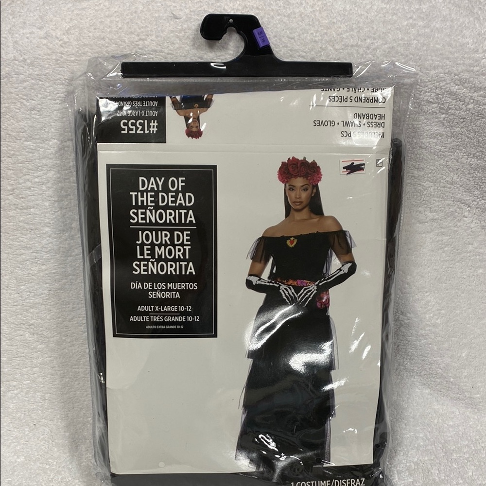 NWT 1355 Day of the Dead Senorita Costume xl 10/12